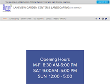 Tablet Screenshot of lakeviewgardencenter.com